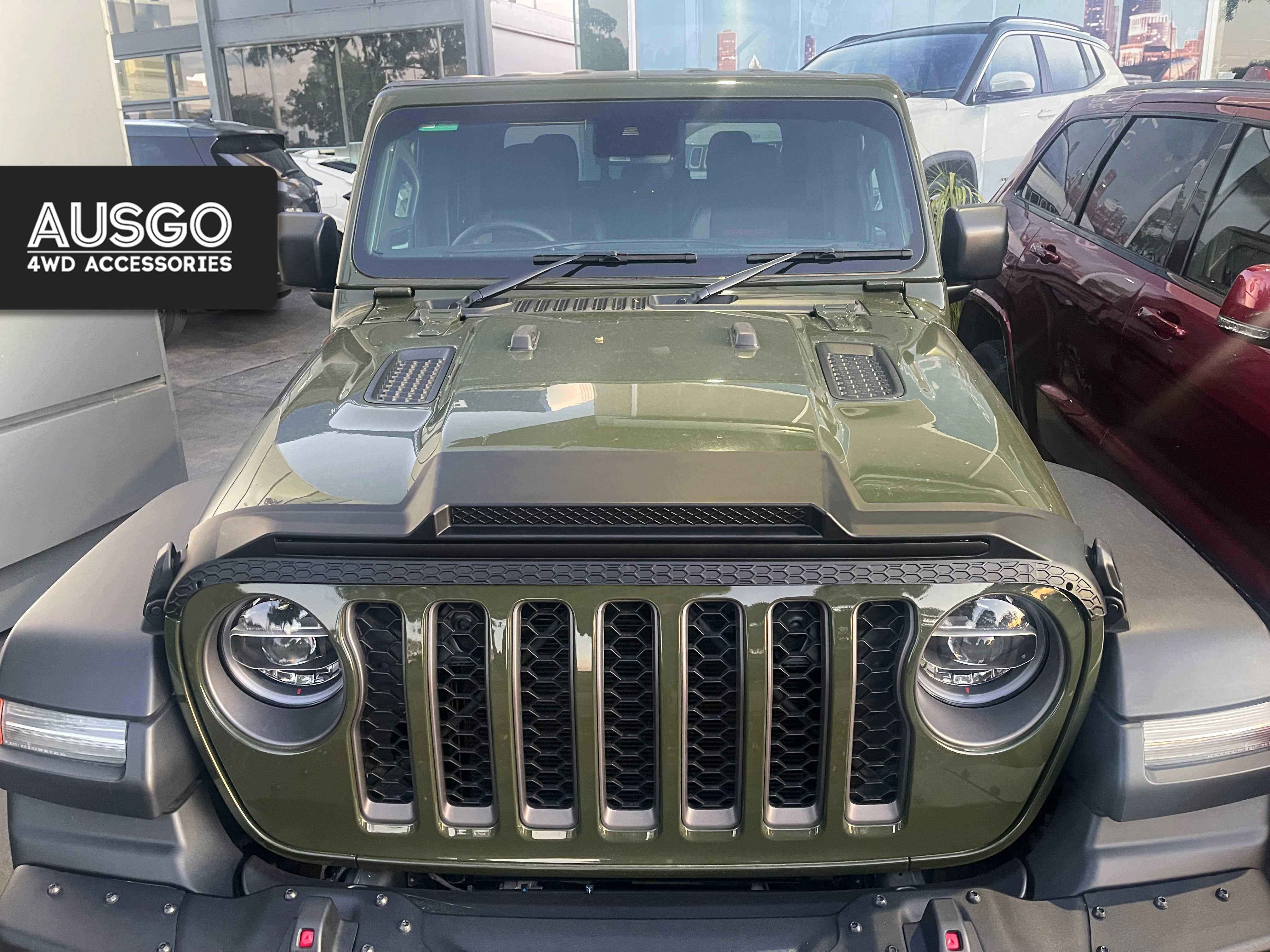 Luxury Weather Shields + Bonnet Protector for Jeep Wrangler 2Door JL Series 2018-Onwards