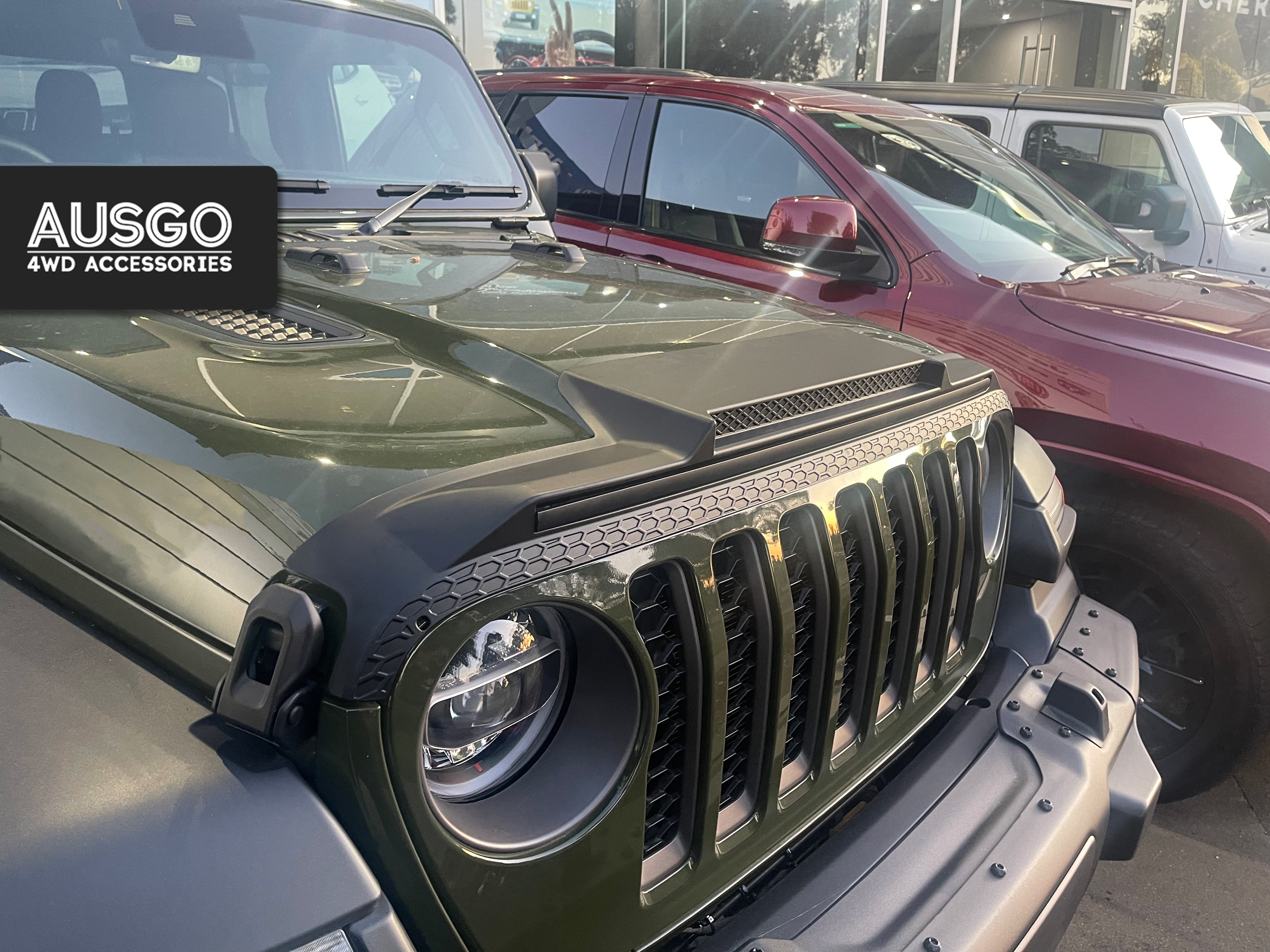Luxury Weather Shields + Bonnet Protector for Jeep Wrangler 2Door JL Series 2018-Onwards