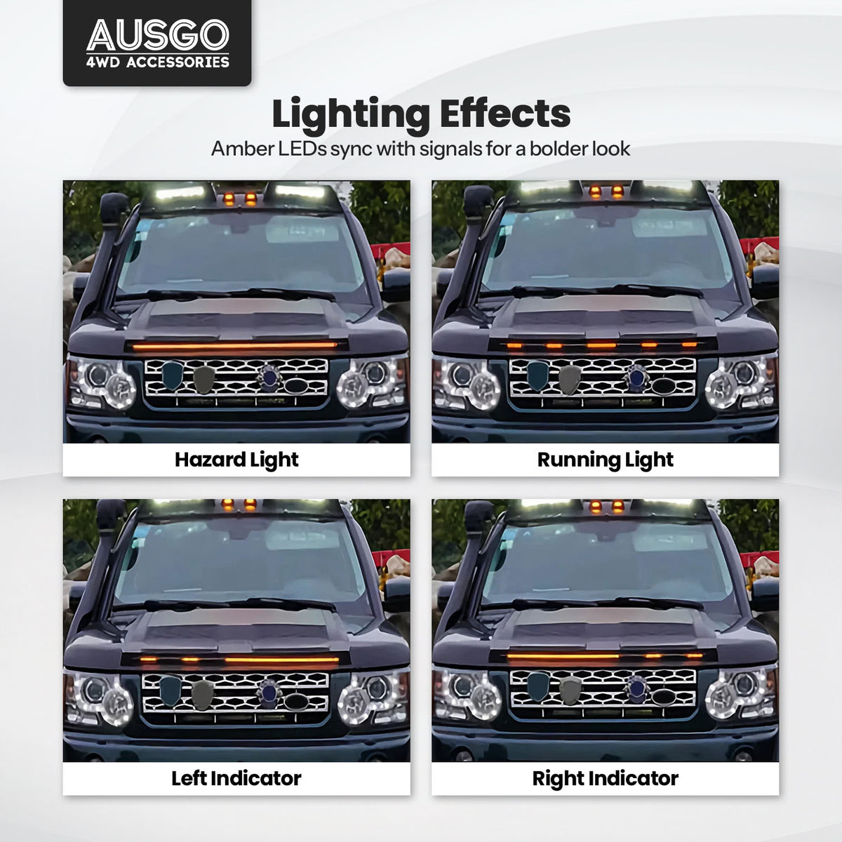LED Bonnet Protector for Land Rover Discovery 3 4 2004-2016