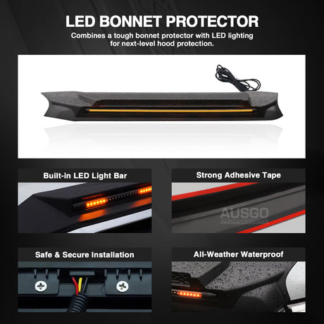 Bonnet Protector with LED Light for GWM Cannon 2020-Onwards