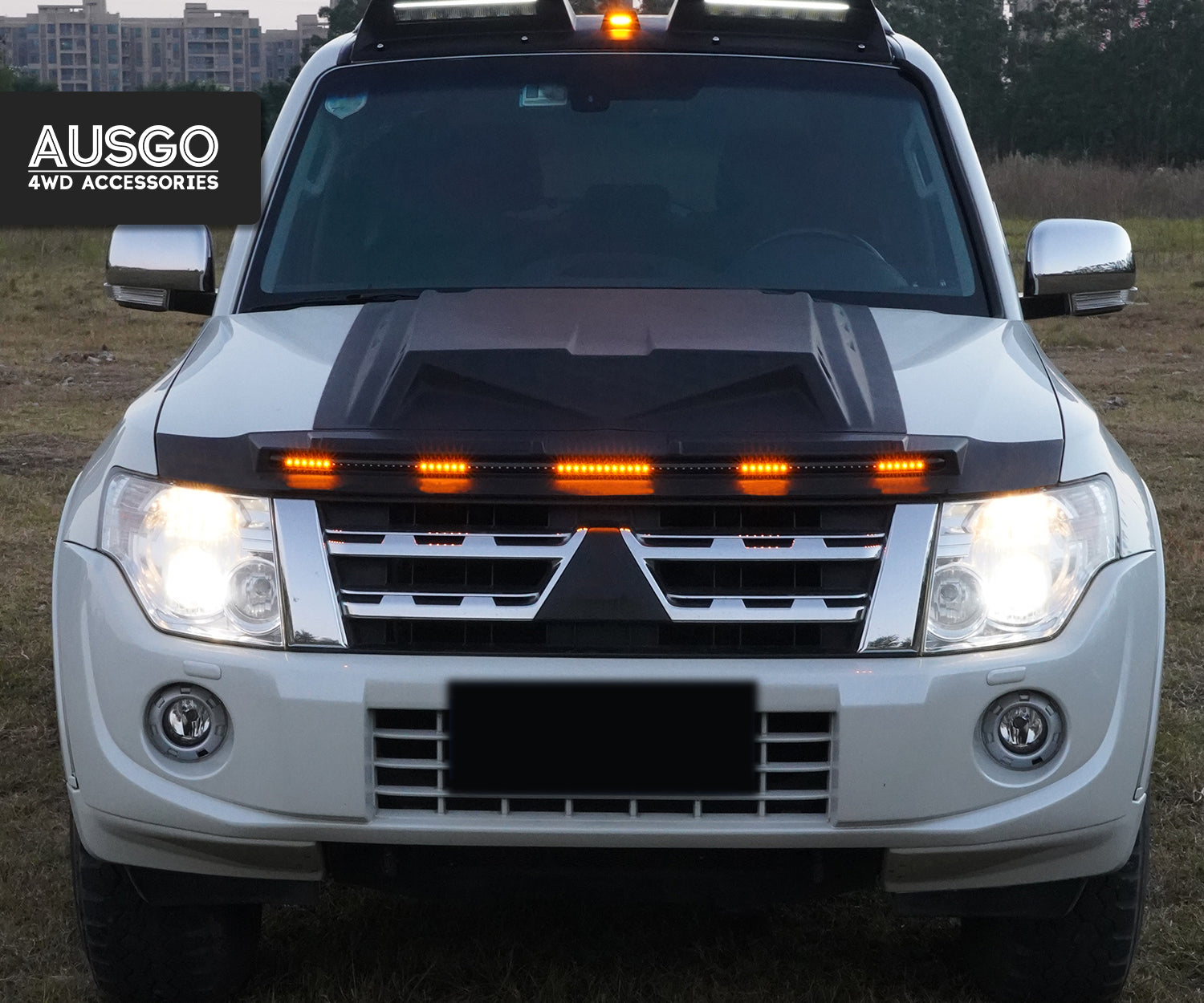 LED Bonnet Protector for Mitsubishi Pajero 2007-2021