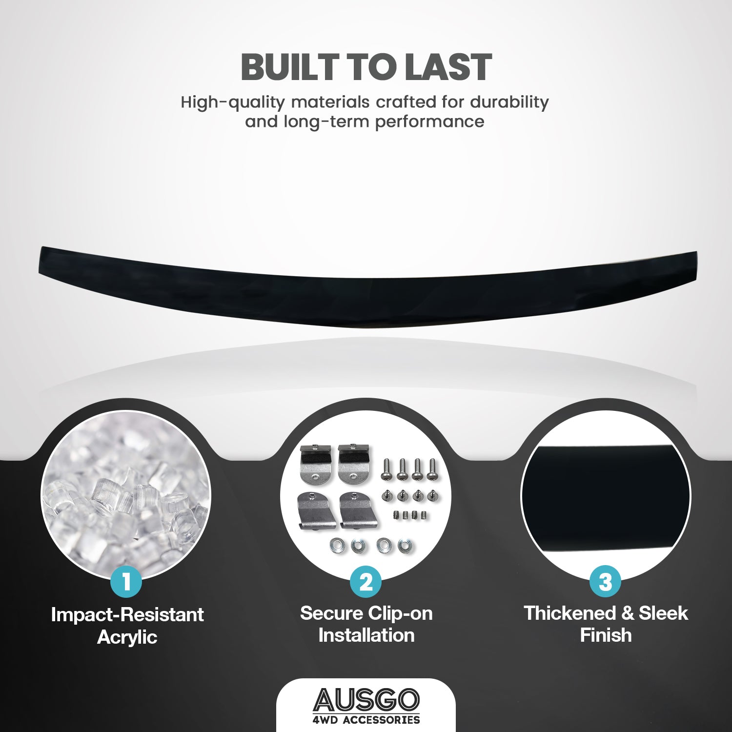 Weather Shields + Bonnet Protector for Mitsubishi Triton Extra Cab 2006-2015