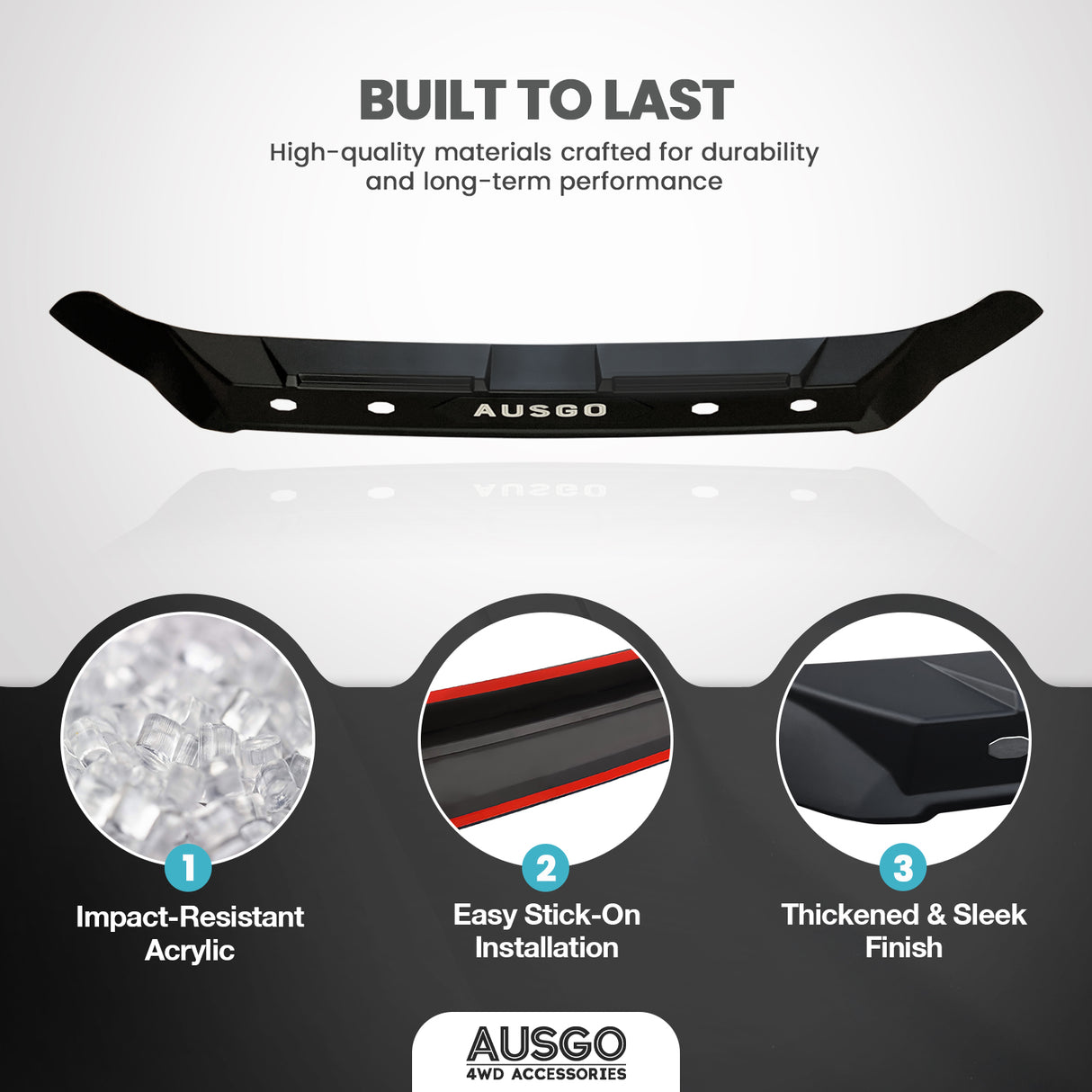 Weather Shields + Bonnet Protector for Nissan Navara NP300 D23 Dual Cab 2020-Onwards