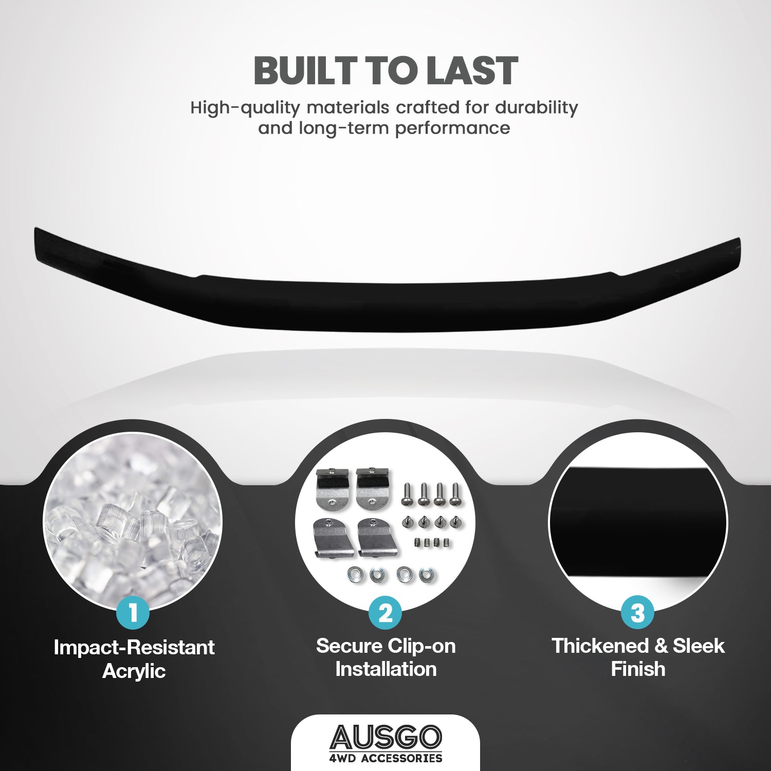 Injection Weather Shields + Bonnet Protector for Nissan Navara D40 Spanish Extra Cab 2005-2010