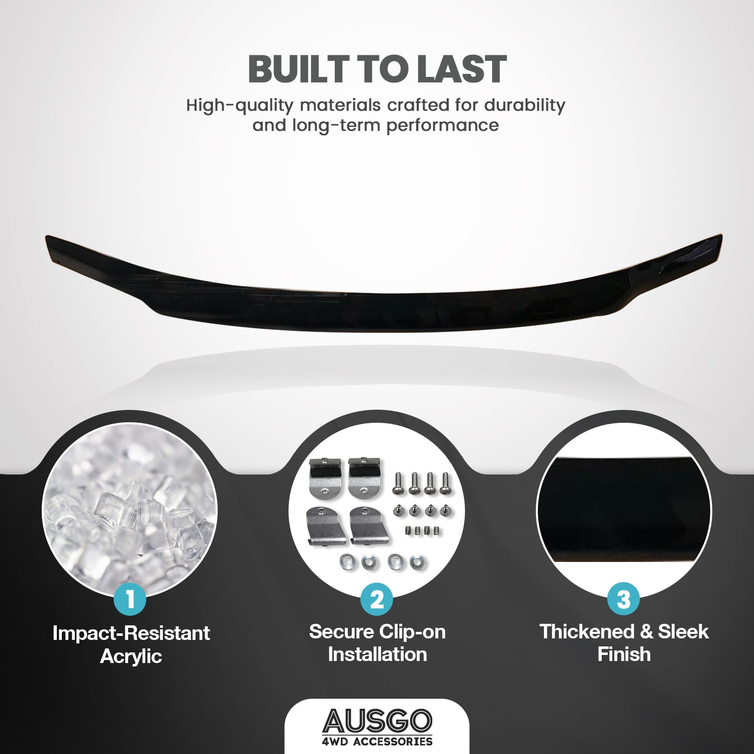 Luxury Weather Shields + Bonnet Protector for Nissan Patrol GU Y61 2004-2015