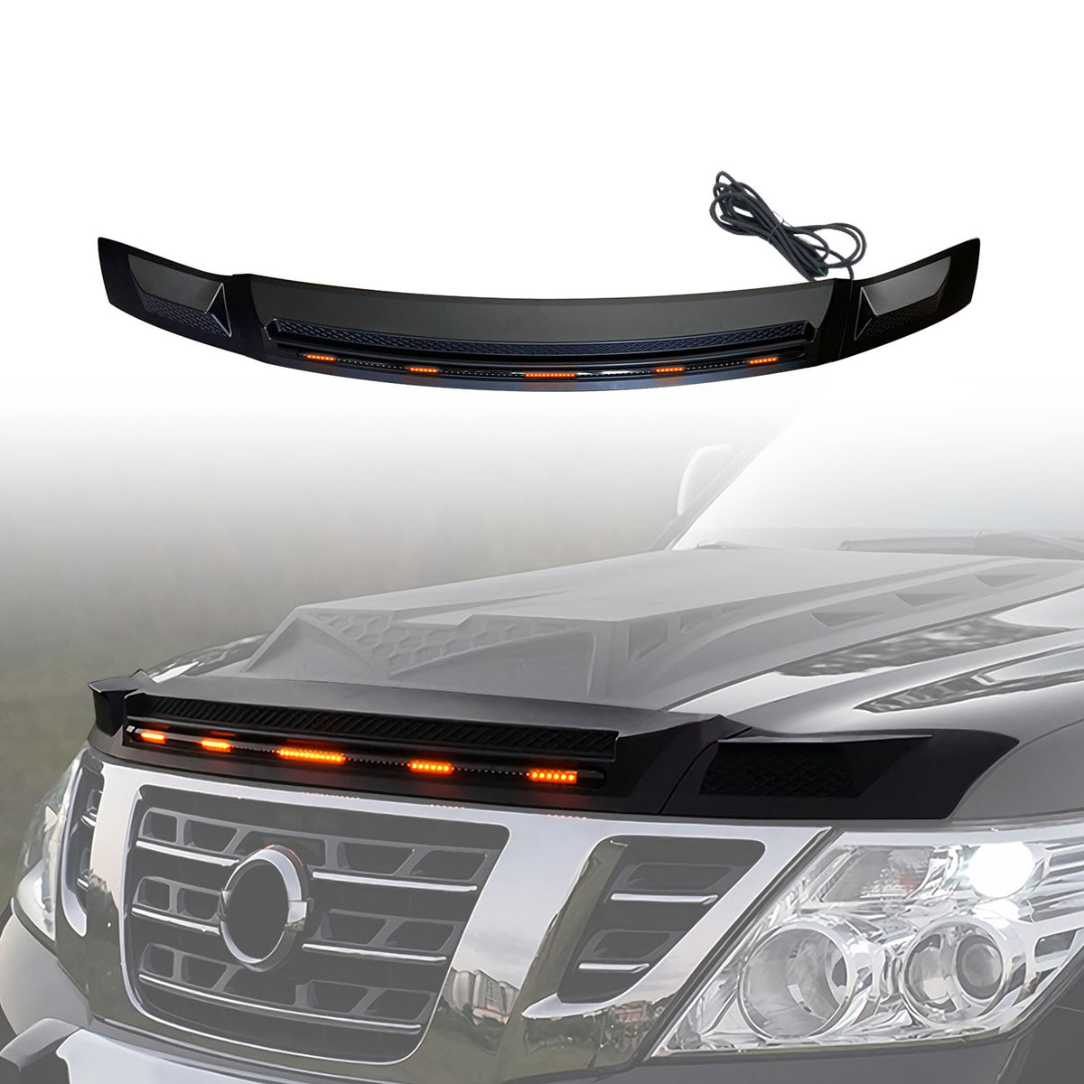 LED Bonnet Protector for Nissan Patrol Y62 2012-2019