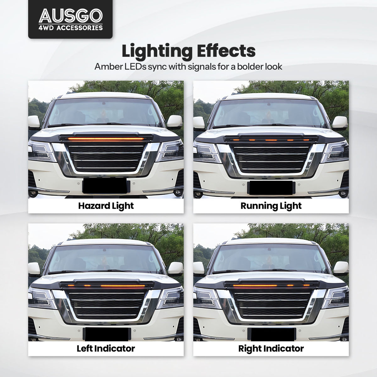 LED Bonnet Protector for Nissan Patrol Y62 2019-Onwards