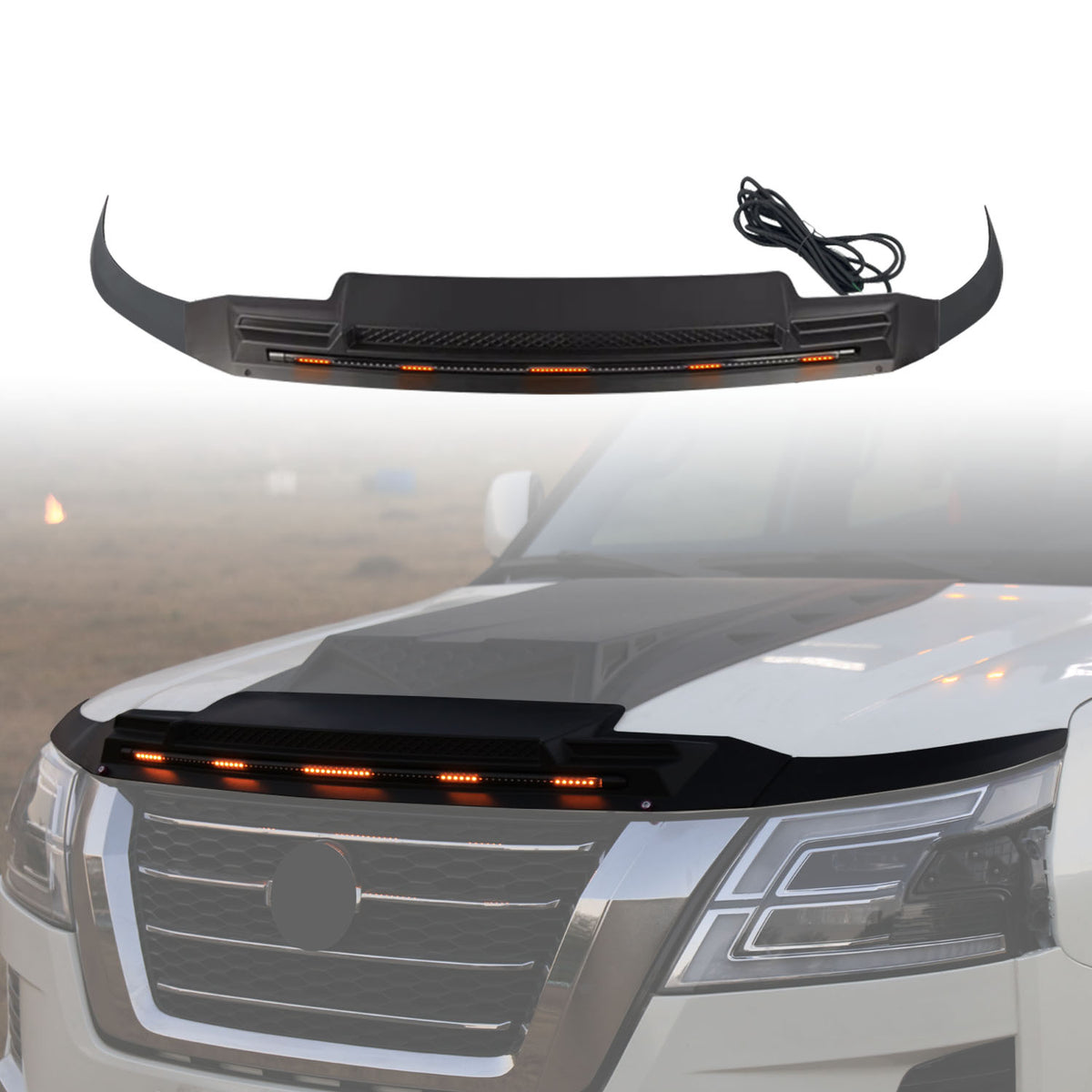 LED Bonnet Protector for Nissan Patrol Y62 2019-Onwards