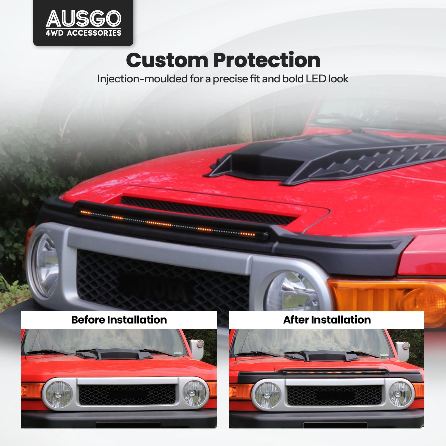 LED Bonnet Protector for Toyota FJ Cruiser 2011-2016
