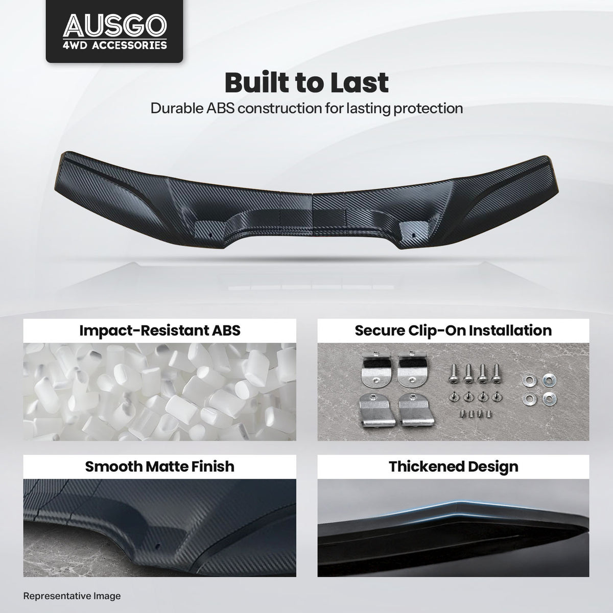 Luxury Weather Shields + Bonnet Protector for Toyota Hilux Extra Cab 2011-2015