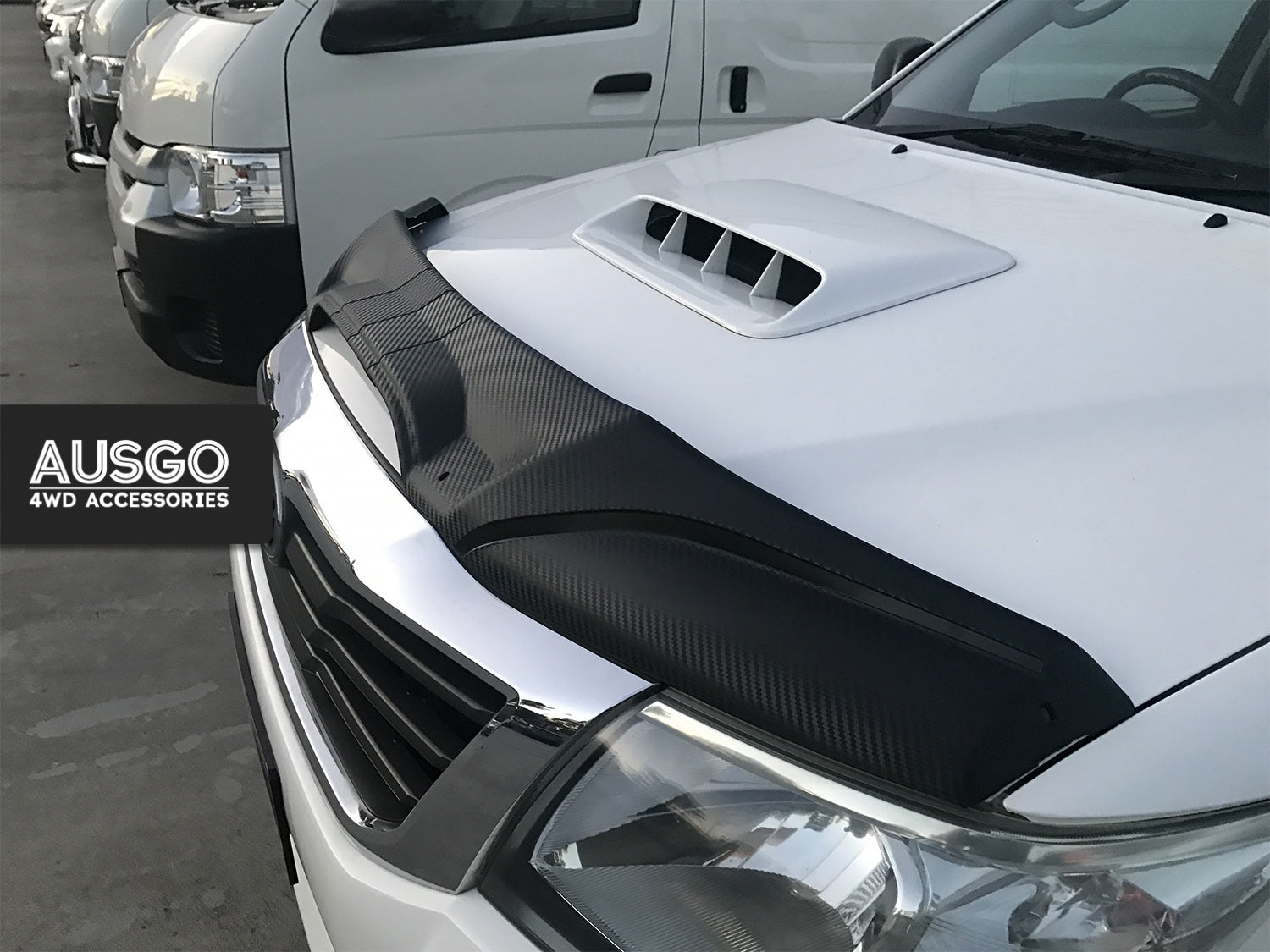 Injection Weather Shields + Bonnet Protector for Toyota Hilux Dual Cab 2011-2015