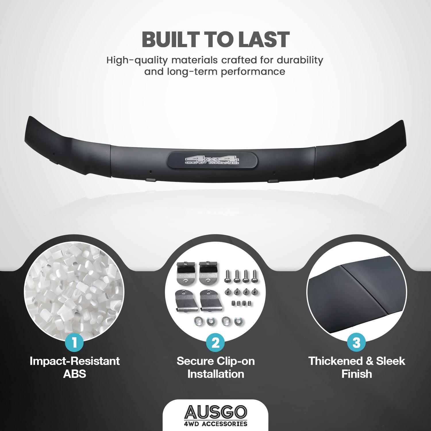 Wide Type Weather Shields + Bonnet Protector for Toyota Land Cruiser 200 Series 2007-2015