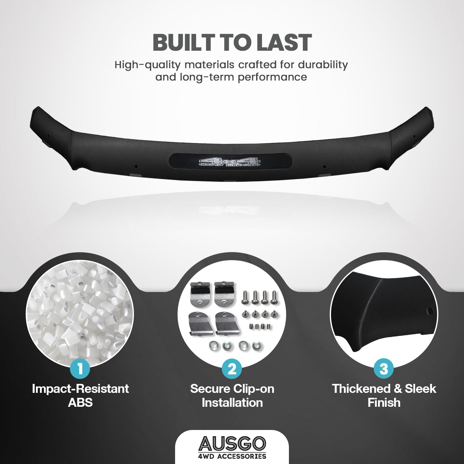 Stainless Trim Weather Shields + Bonnet Protector for Toyota Land Cruiser Prado 150 Series 2013-2017