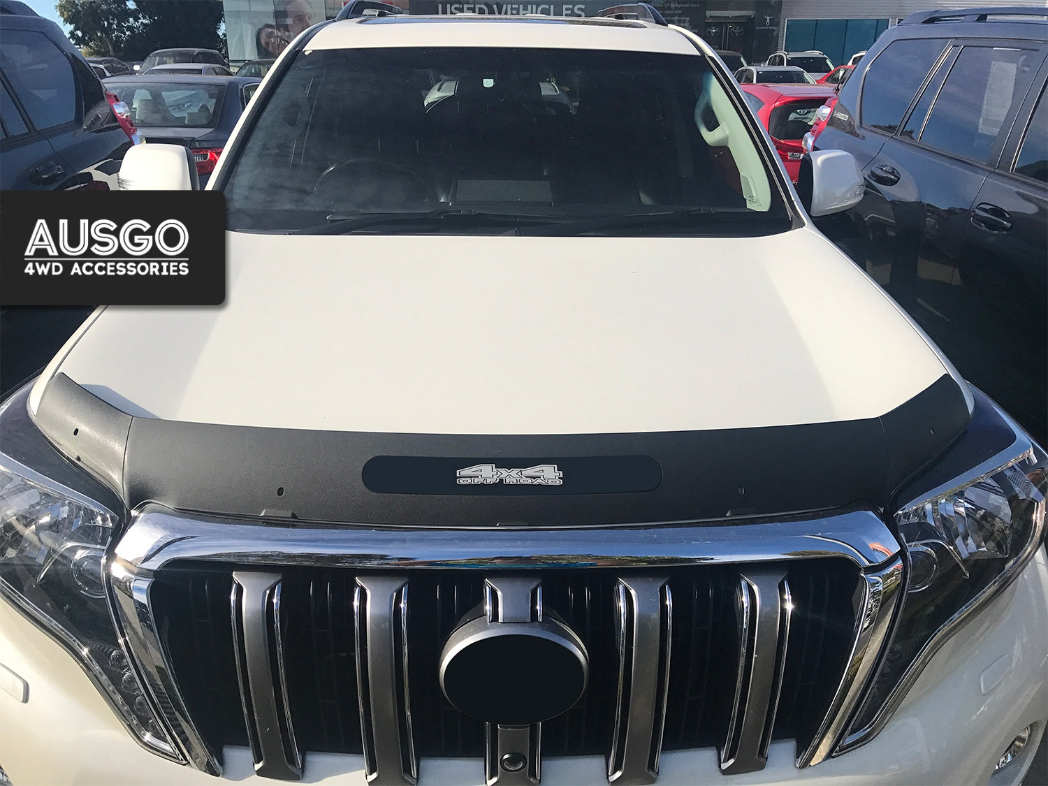 Stainless Trim Weather Shields + Bonnet Protector for Toyota Land Cruiser Prado 150 Series 2013-2017