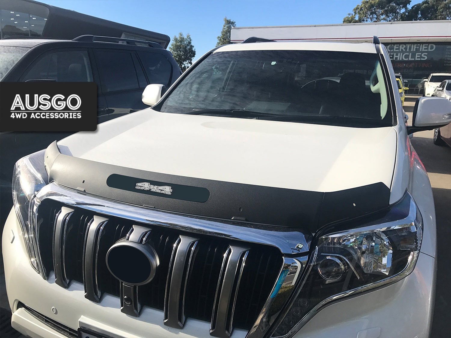 Stainless Trim Weather Shields + Bonnet Protector for Toyota Land Cruiser Prado 150 Series 2013-2017