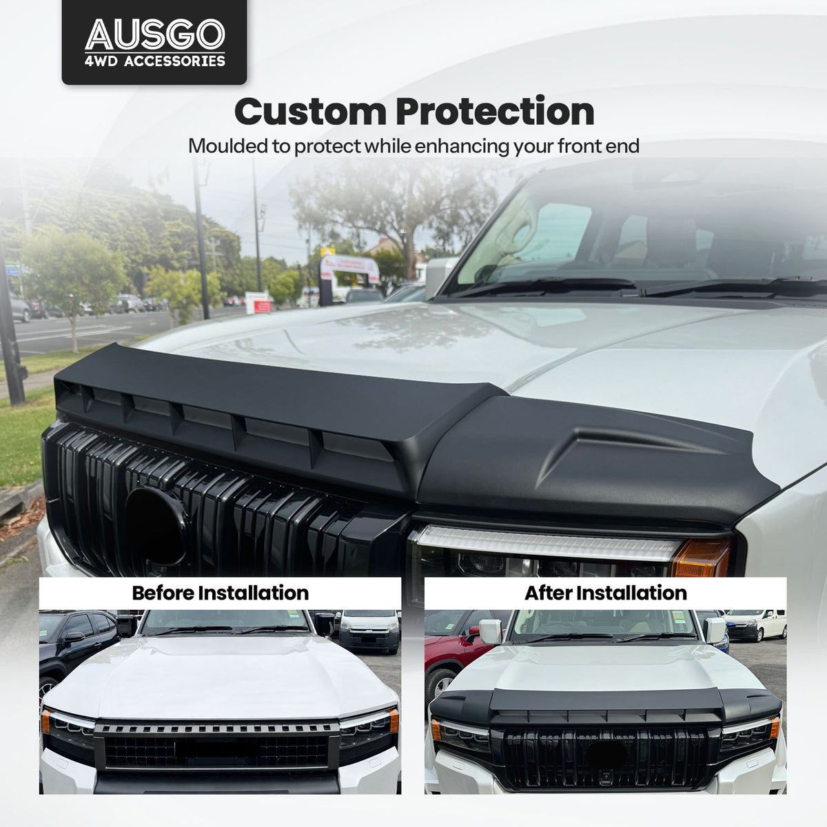 Luxury Weather Shields + Bonnet Protector for Toyota LandCruiser Prado 250 Series 2024-Onwards