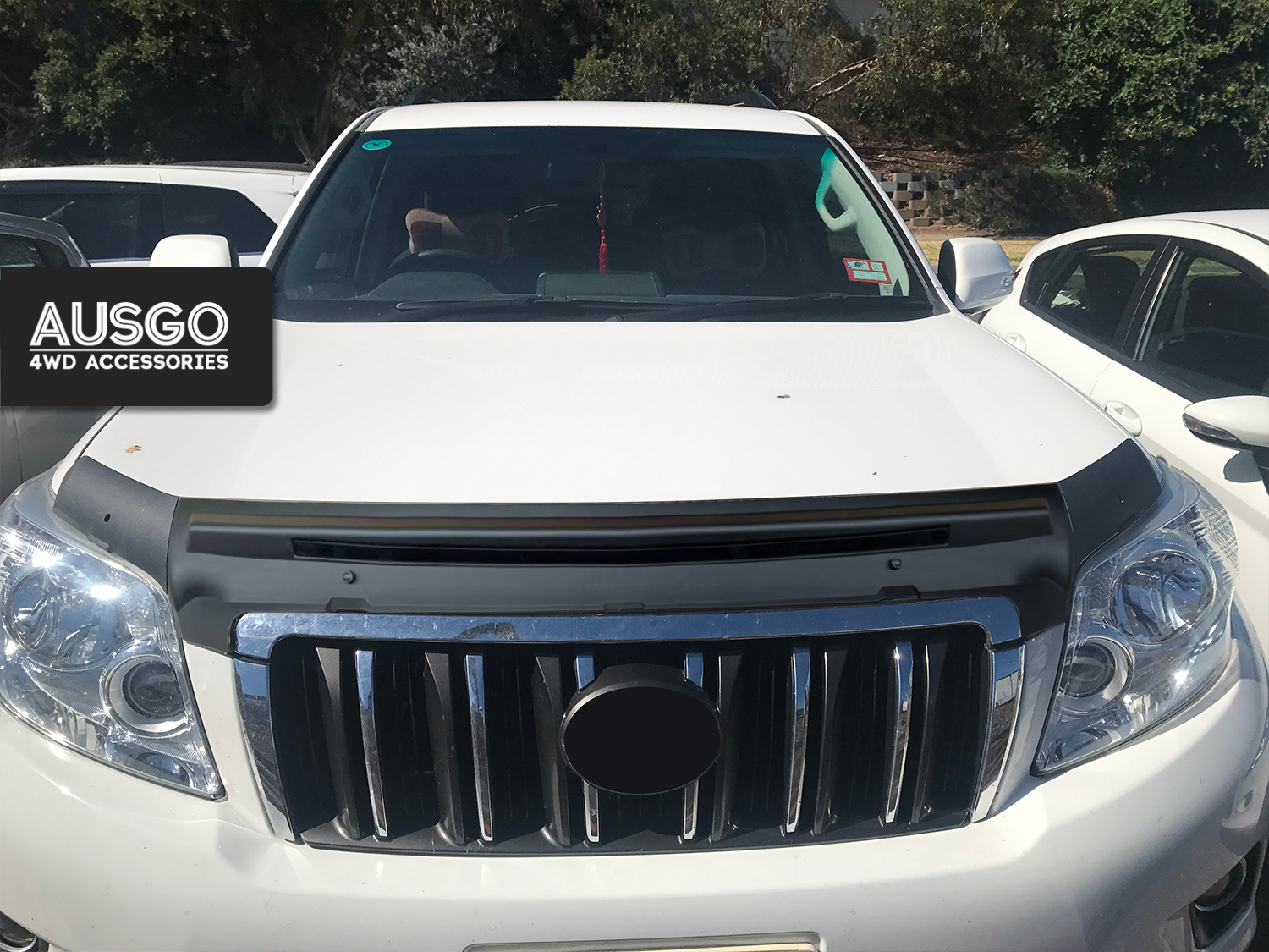 Stainless Trim Weather Shields + Bonnet Protector for Toyota Land Cruiser Prado 150 Series 2010-2013