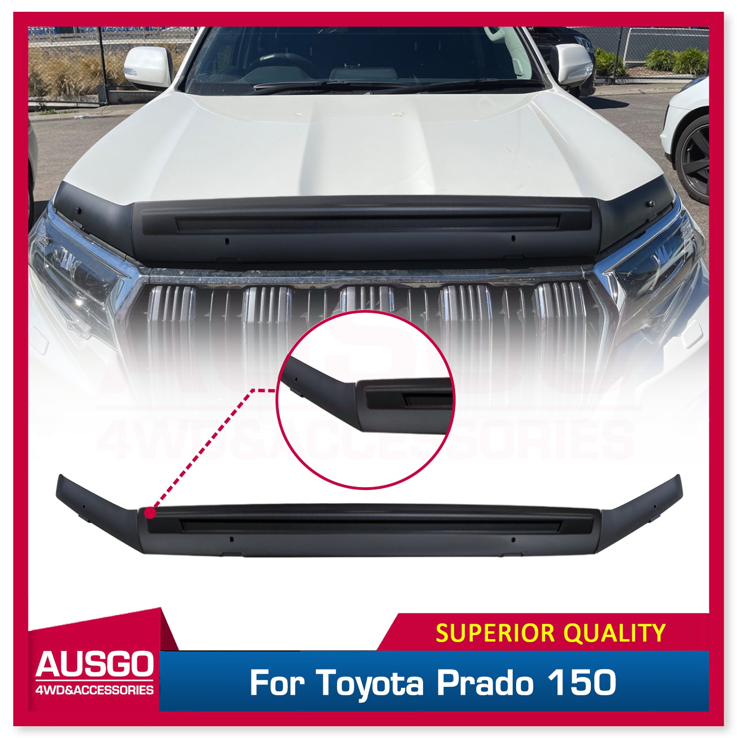 Bonnet Protector for Toyota Land Cruiser Prado 150 Series 2018-2024