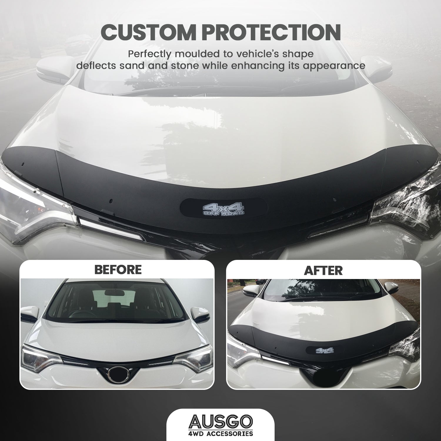 Weather Shields + Bonnet Protector for Toyota RAV4 2013-2019