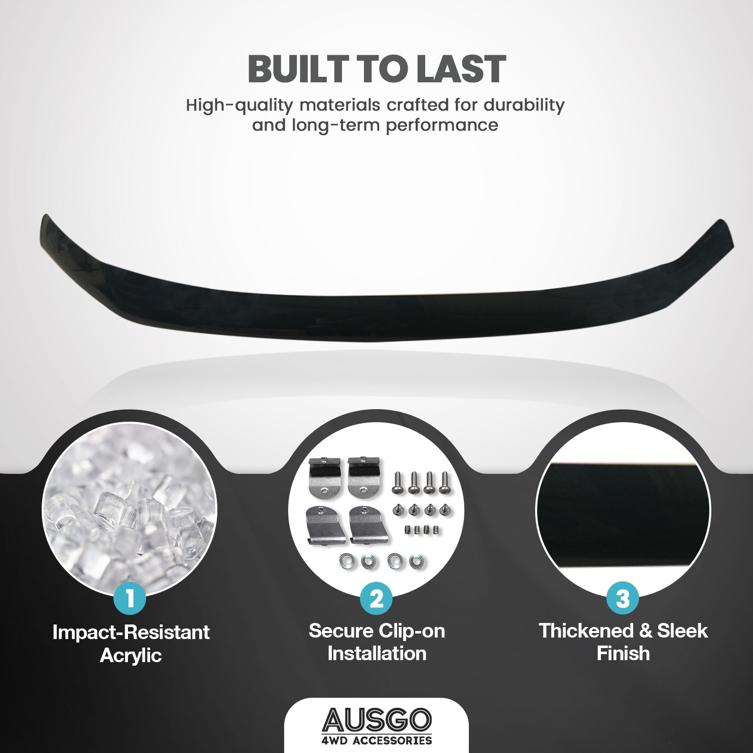 Luxury Weather Shields + Bonnet Protector for Volkswagen Amarok 2H Series Dual Cab 2009-2022