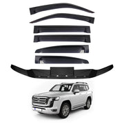 Wide Type Weather Shields + Bonnet Protector for Toyota LandCruiser 300 Series 2021-Onwards