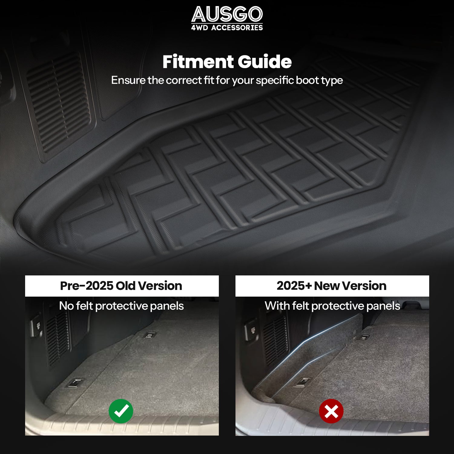 Boot Liner for Toyota Land Cruiser 300 Series 5 Seats 2021-2025