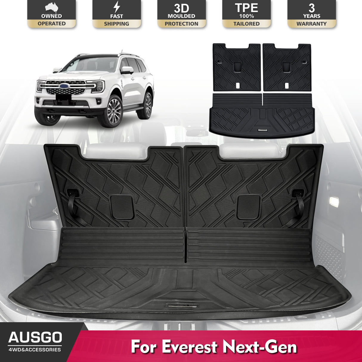 Boot Liner for Ford Everest 7-Seat 2022-Onwards