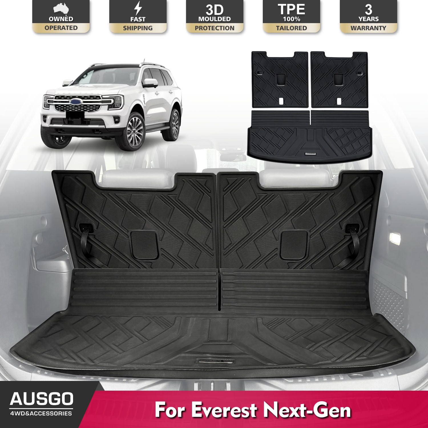 Boot Liner for Ford Everest 7-Seat 2022-Onwards