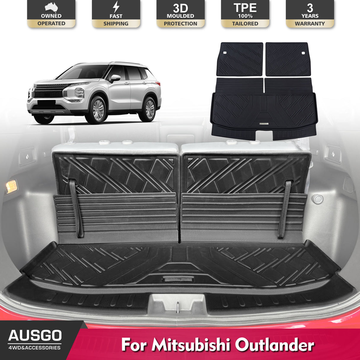 Boot Liner for Mitsubishi Outlander 2021-Onwards 7 Seats