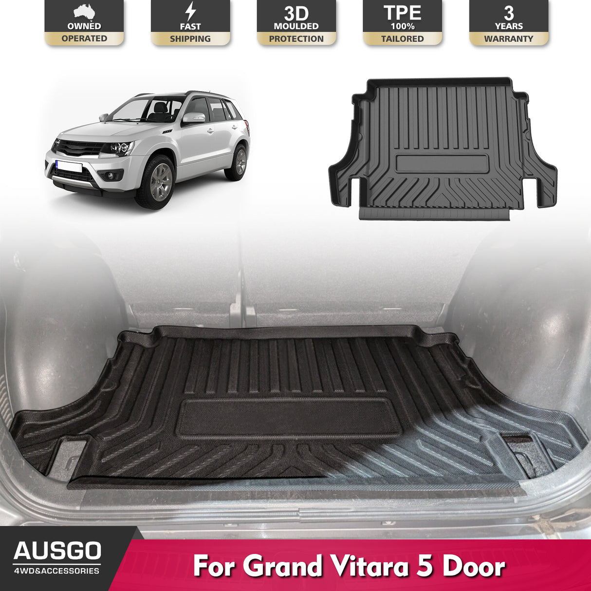 Boot Liner for Suzuki Grand Vitara 5 Door 2006-2018