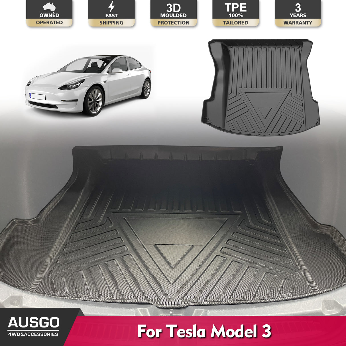 Boot Liner for Tesla Model 3 2019-2023