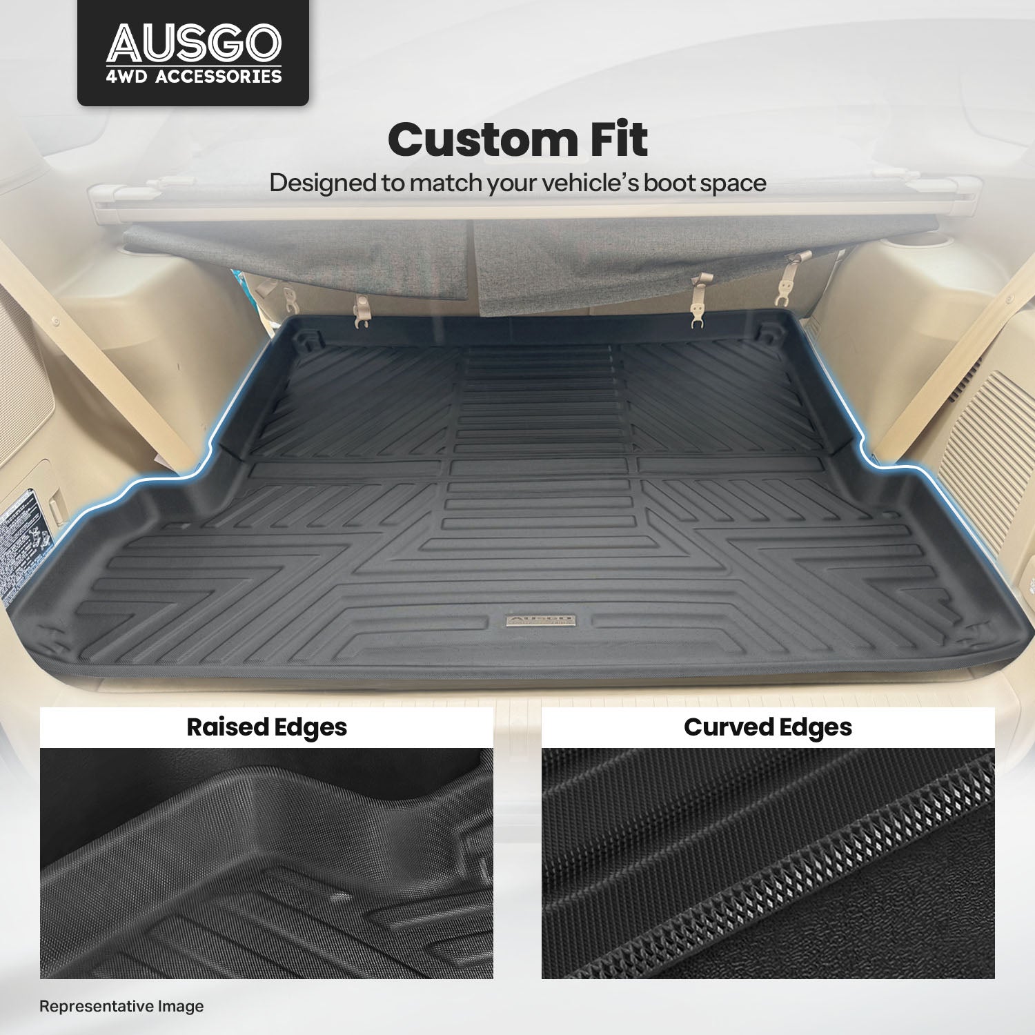 Boot Liner for Toyota Land Cruiser Prado 150 Series 7-Seat 2009-2024