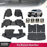 5D Injection Floor Mats for Ford Everest Next-Gen 7-Seat 2022-Onwards
