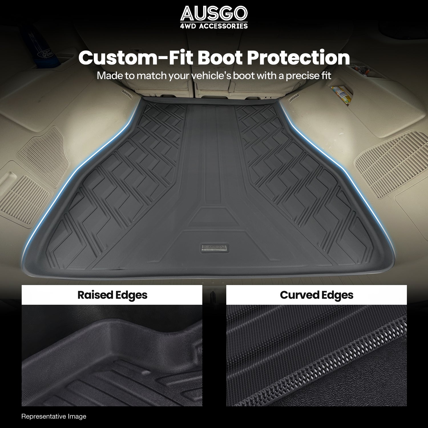 Boot Liner for Toyota Land Cruiser 300 Series 5 Seats 2021-Onwards