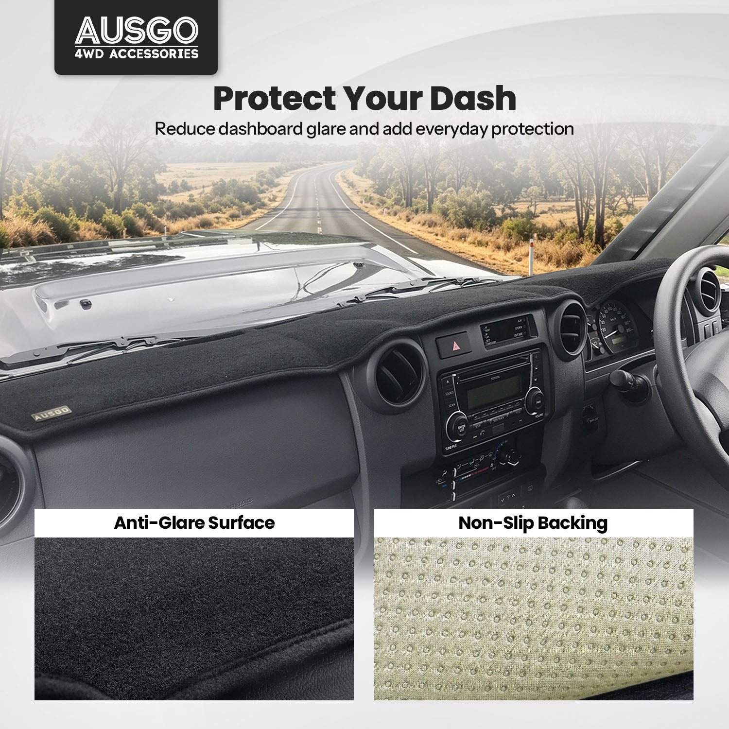 Dash Mat for Toyota LandCruiser 70 76 78 79 Series 2023-Onwards