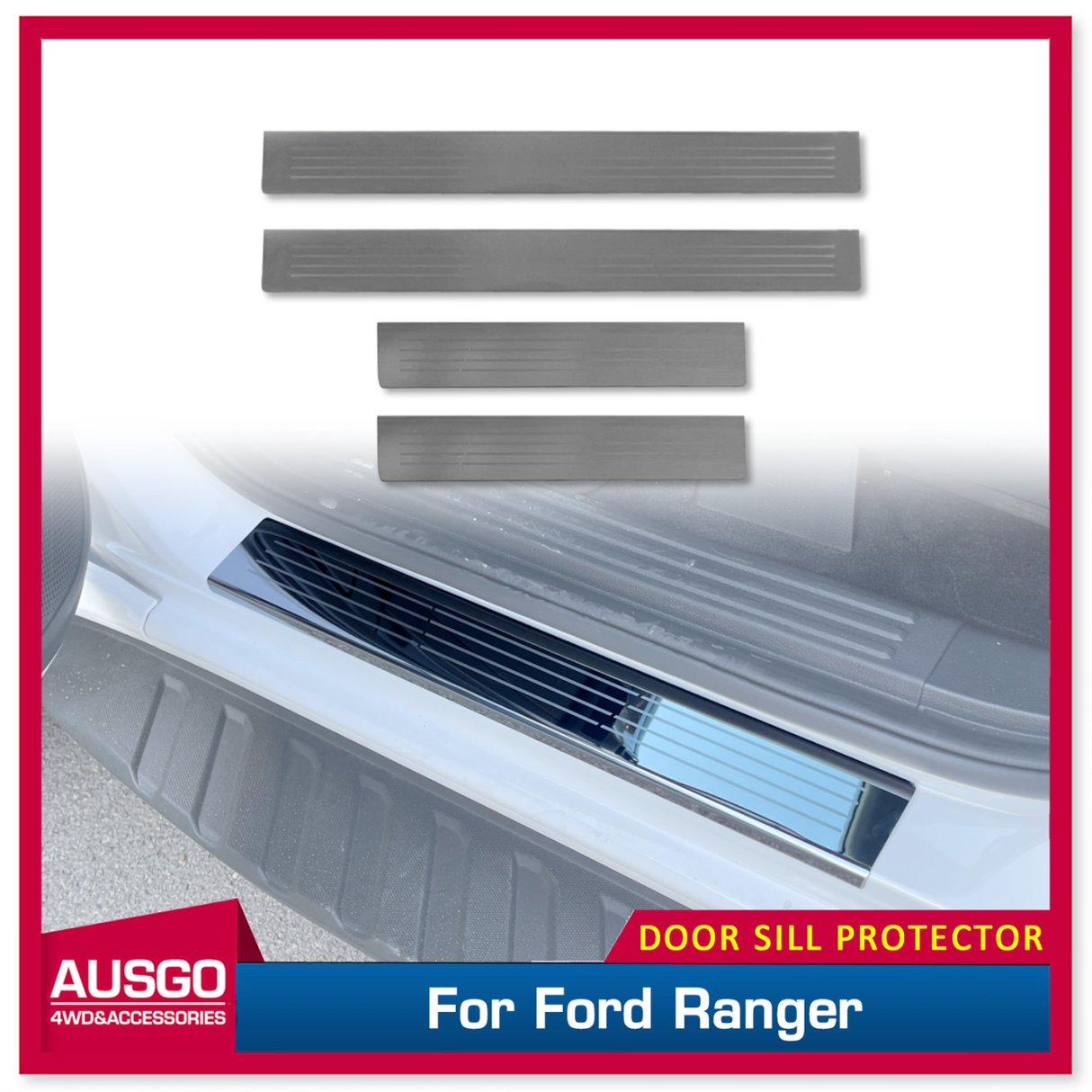 Stainless Door Sill Protector for Ford Ranger Dual Cab 2011-2022