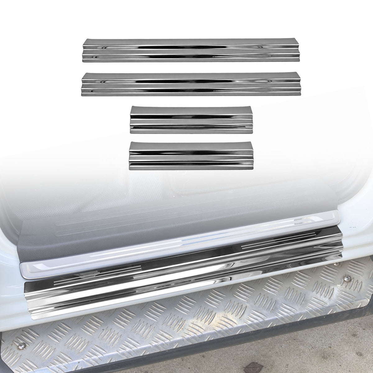 Stainless Door Sill Protector for Mitsubishi Triton Dual Cab 2015-2024