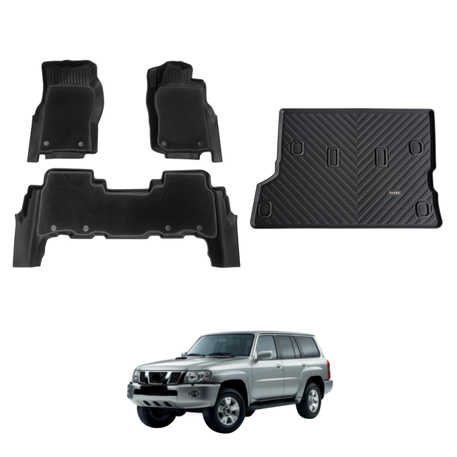 Double-Layer Car Floor Mats for Nissan Patrol GU Y61 1997-2015