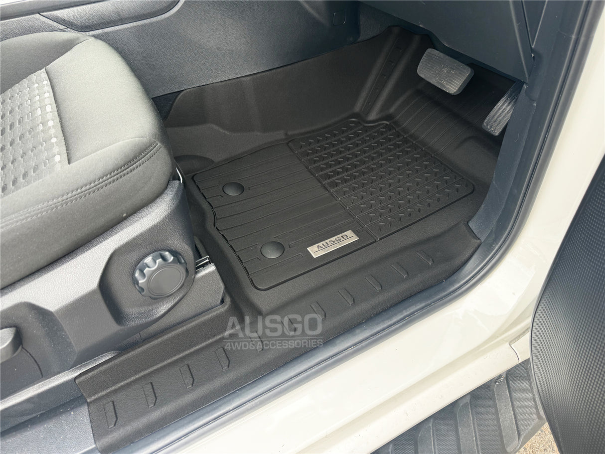 5D Moulded Floor Mats + Black Door Sill Protector for Ford Everest Next-Gen 2022-Onwards