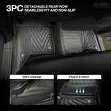 Car Floor Mats + Black Door Sills for Mazda BT-50 BT50 UP Series Dual Cab 2011-2020