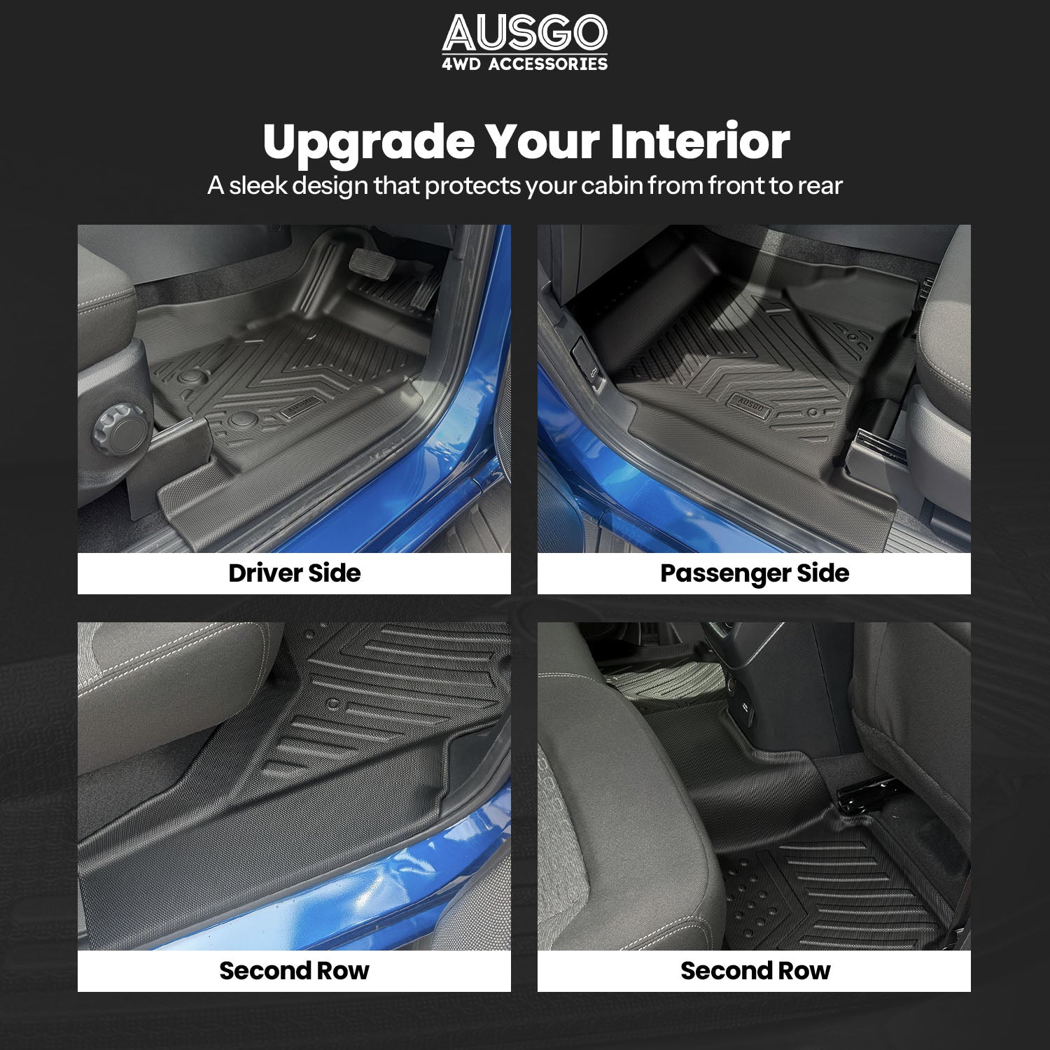 5D Car Floor Mats for Volkswagen Amarok NF Dual Cab 2023-Onwards