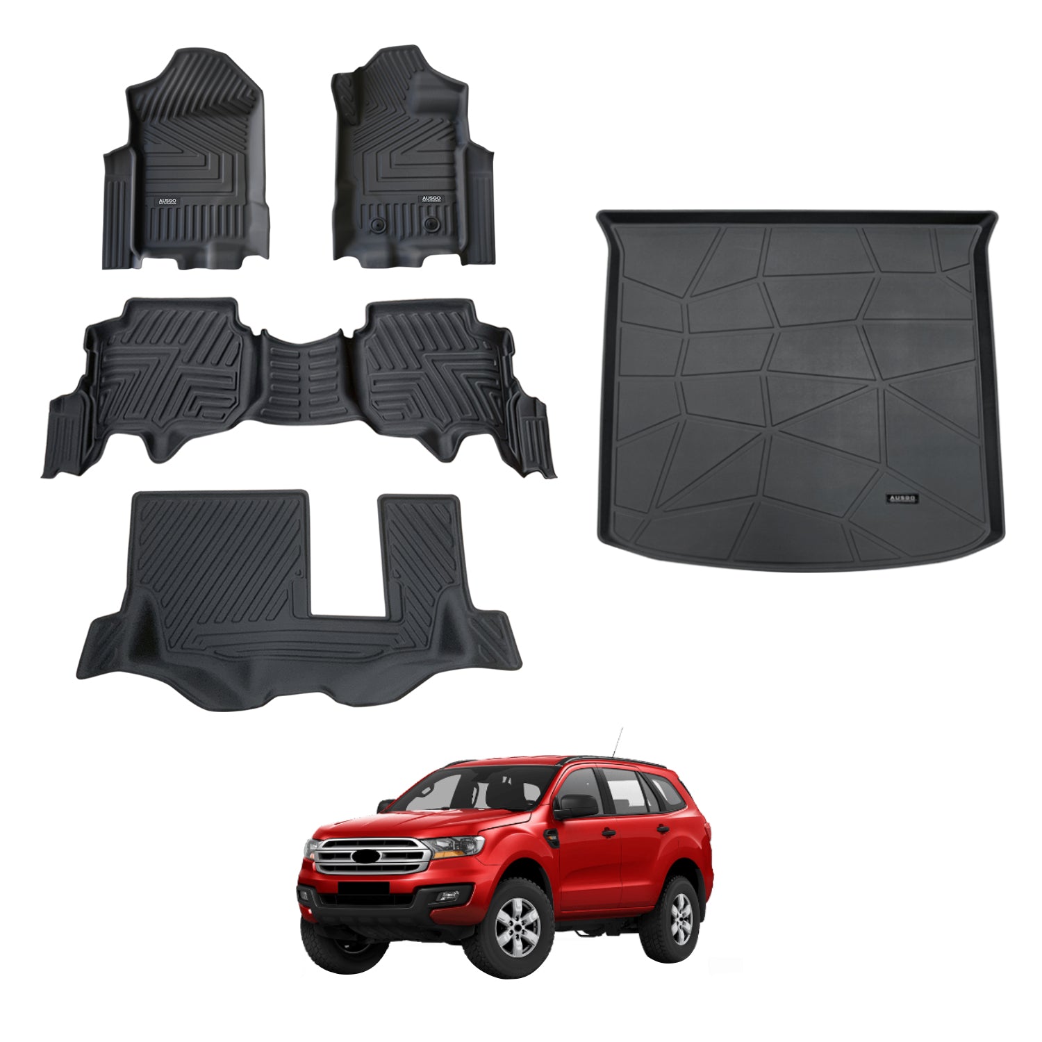 5D Car Floor Mats for Ford Everest UA Series 2015-2022