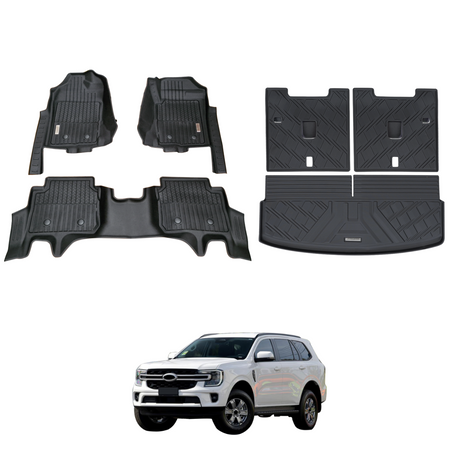 5D Car Floor Mats for Ford Everest Next-Gen 2022-Onwards 7 Seats