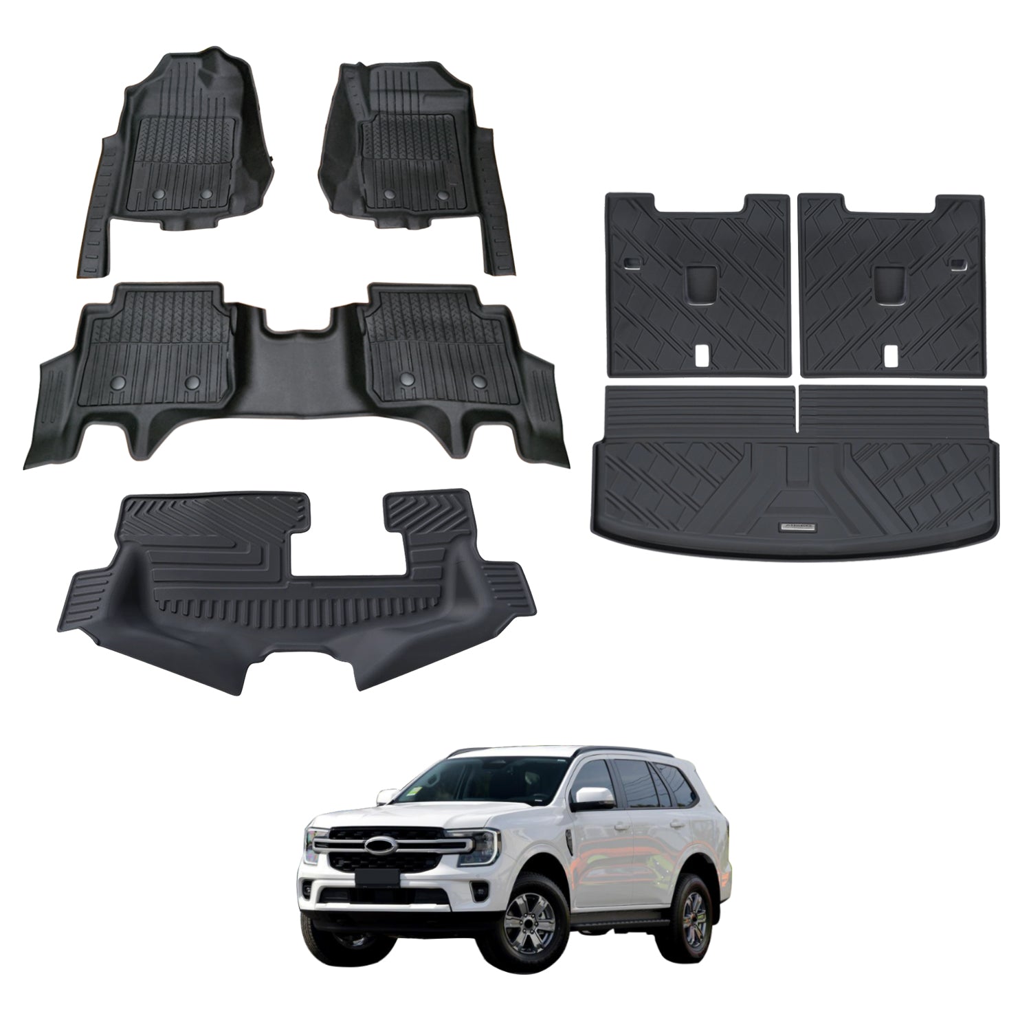 7D Injection Floor Mats for Ford Everest Next-Gen 2022-Onwards