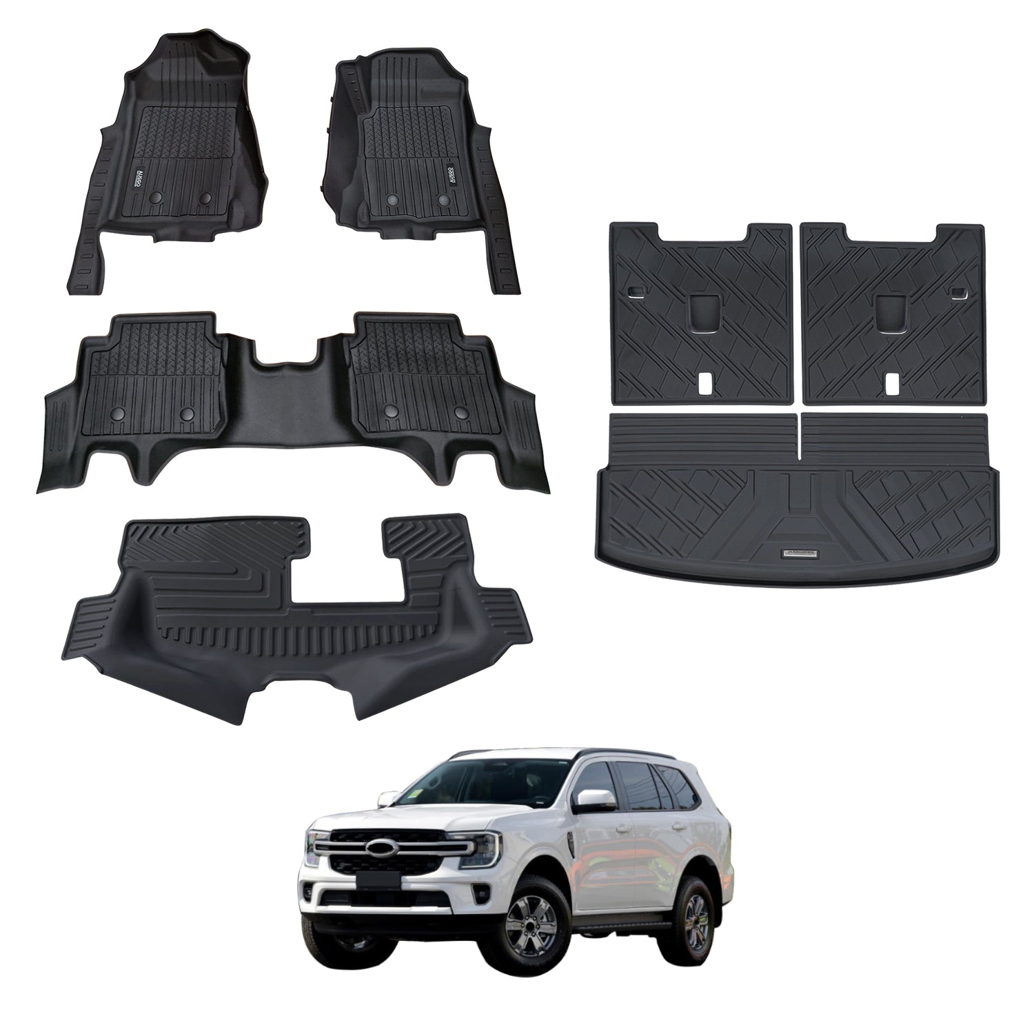 7D Injection Floor Mats for Ford Everest Next-Gen 2022-Onwards
