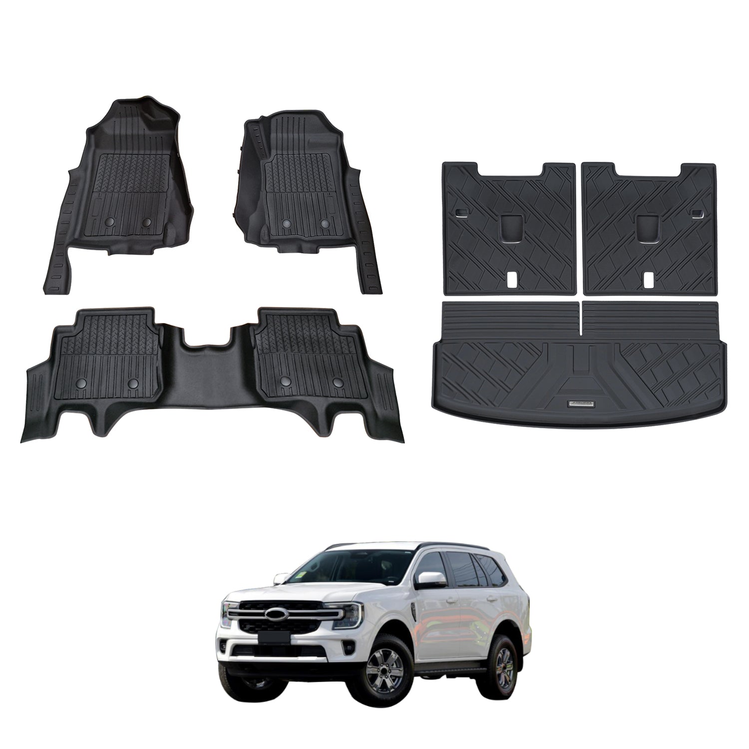 7D Injection Floor Mats for Ford Everest Next-Gen 2022-Onwards