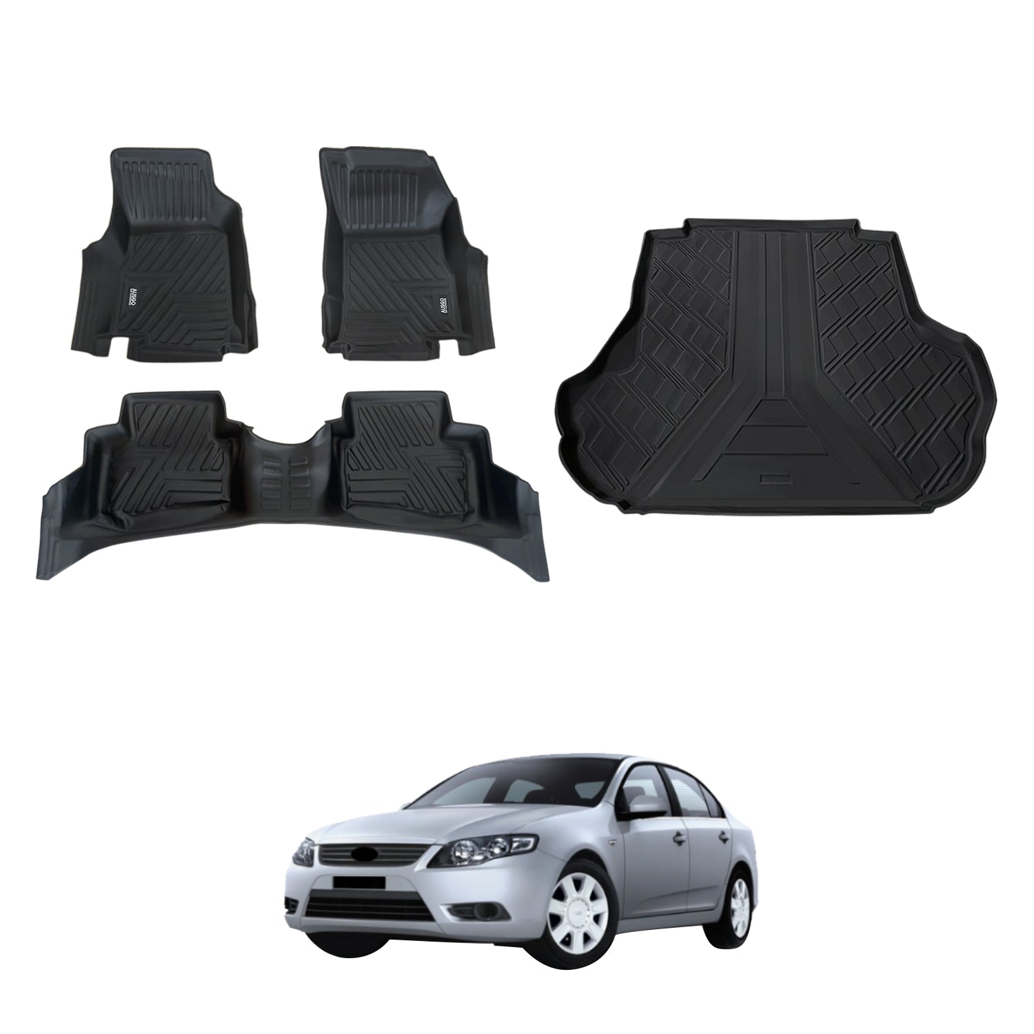 5D Car Floor Mats + Cargo Mat for Ford Falcon FG ecoLPi Series 2008-2014