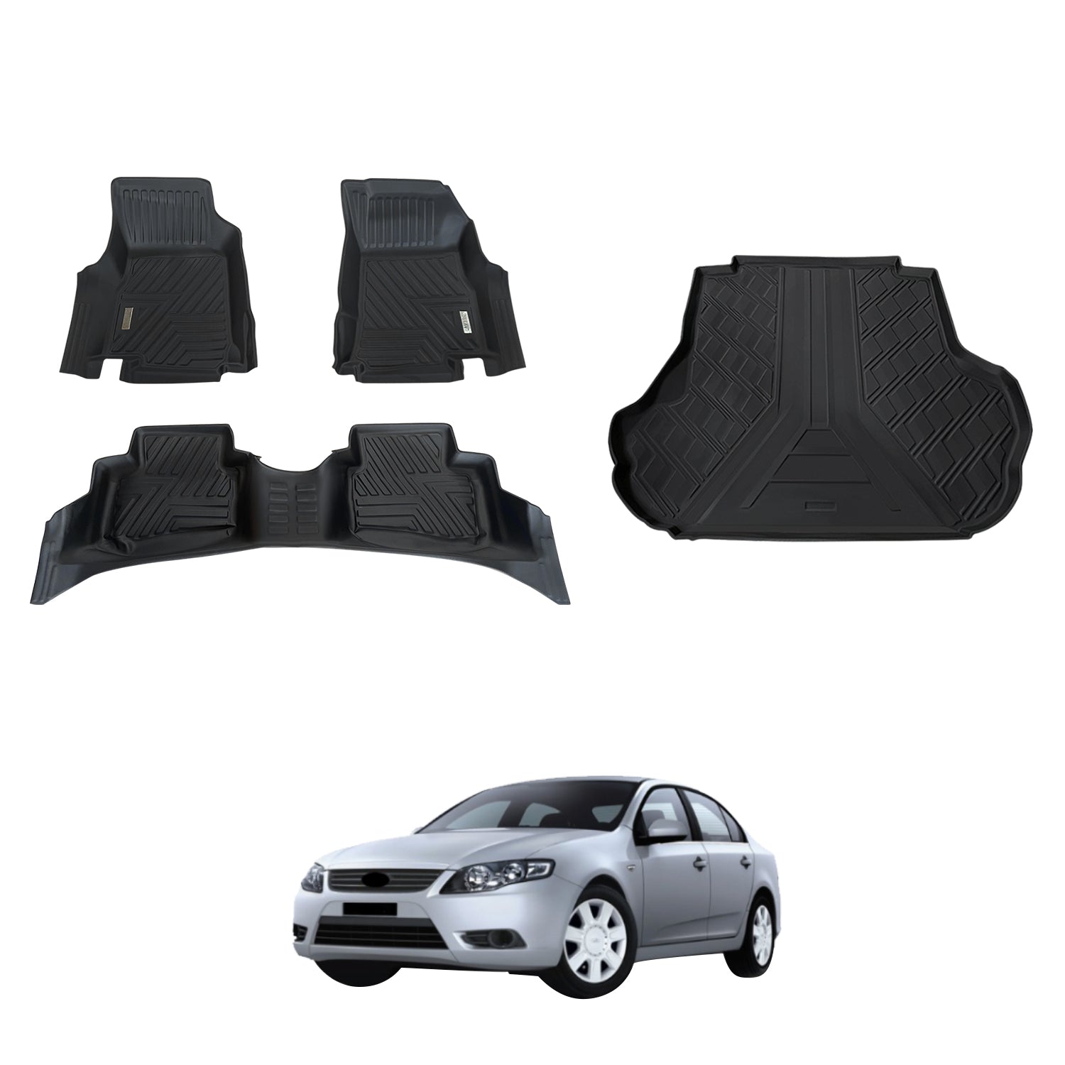 5D Car Floor Mats + Cargo Mat for Ford Falcon FG ecoLPi Series 2008-20