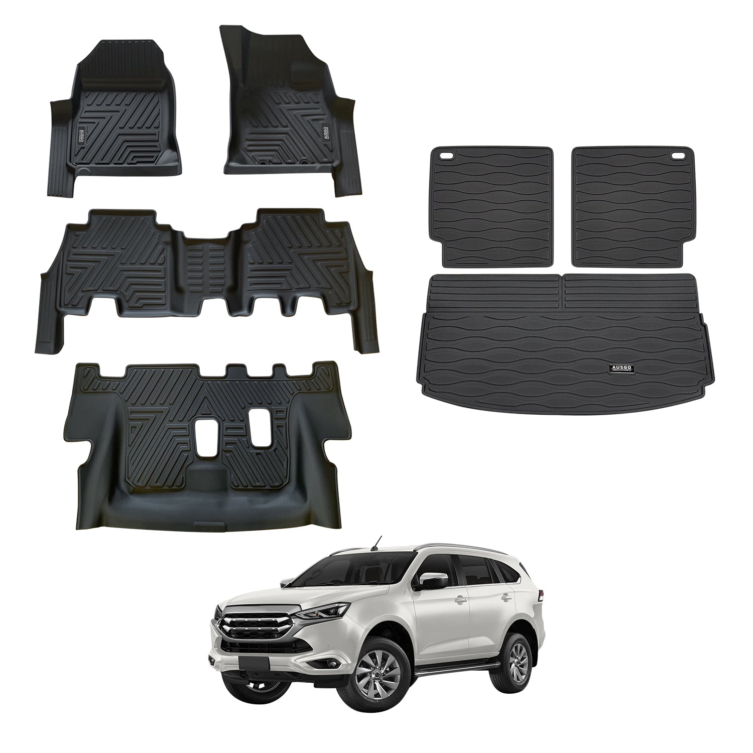5D Car Floor Mats for ISUZU MUX MU-X 2021-Onwards