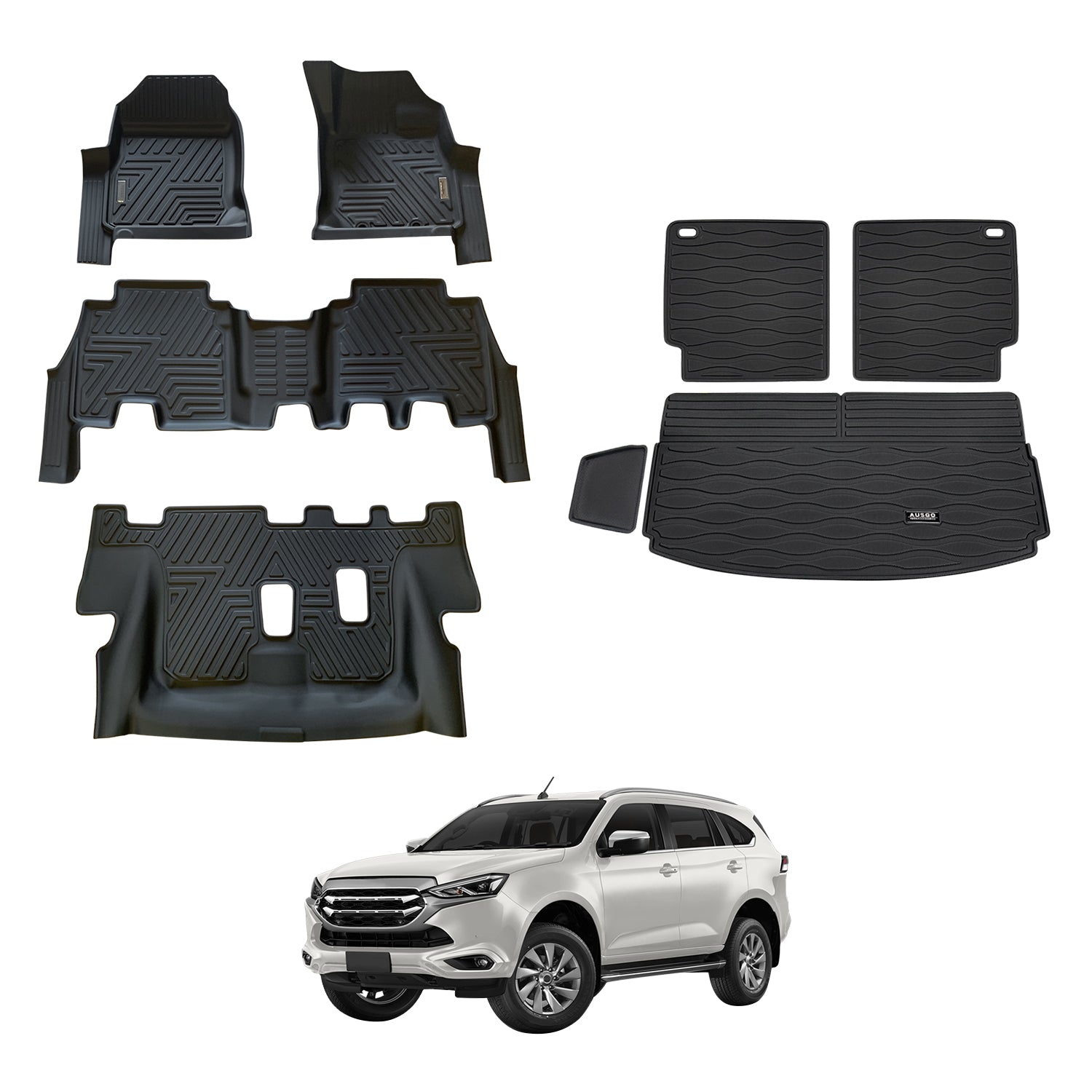 5D Car Floor Mats for ISUZU MUX MU-X 2021-Onwards